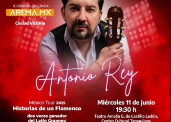 Invita ITCA a concierto del guitarrista español Antonio Rey el 9 de junio en Victoria