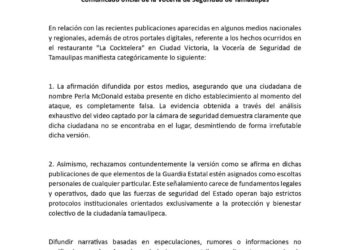Rechaza Vocería de Seguridad que Guardias atacados dieran protección a mujer