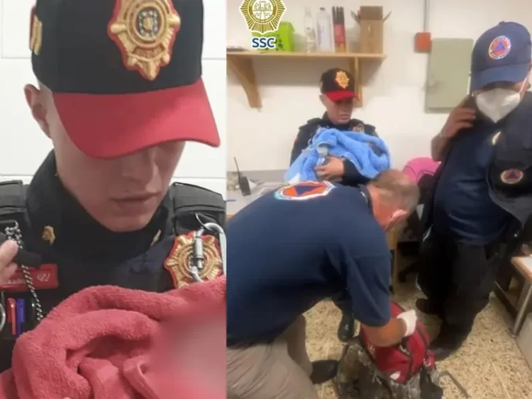 Hallan a un bebé dentro de una bolsa de basura en baño de supermercado en Plateros, CDMX