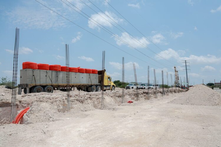 Supervisa la SEDENER construcción de la Subestación Eléctrica Santander Banco I en Reynosa