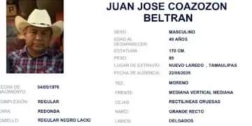 Desaparece Policía Estatal con su familia en zona ribereña de Tamaulipas