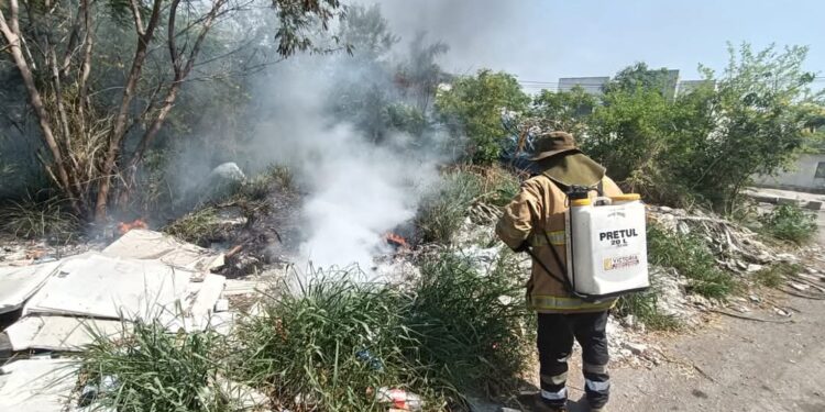 Se incendia vehículo abandonado