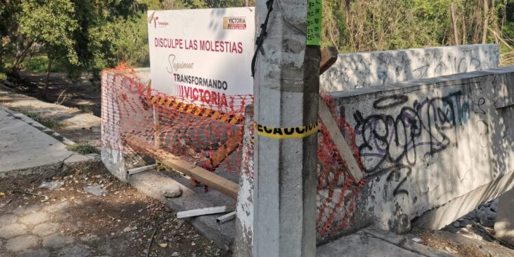 Rehabilitan puente del 13 Bulevar