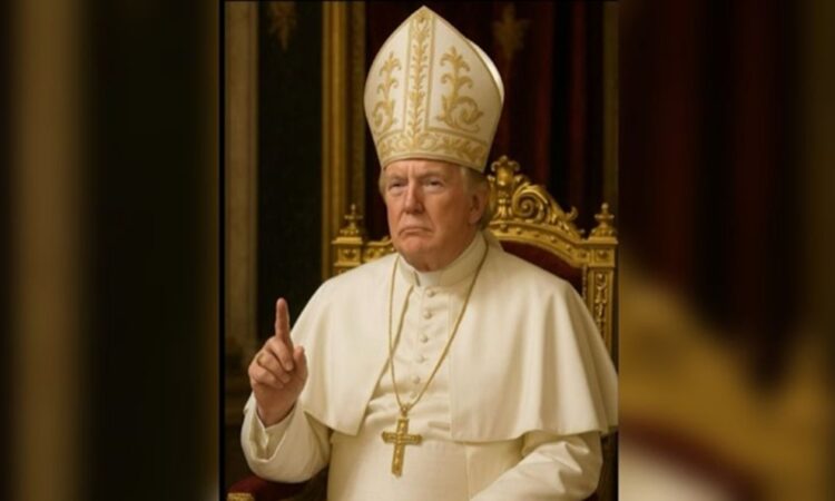 La foto de Trump como Papa hecha con IA da que hablar mientras el Vaticano prepara el cónclave