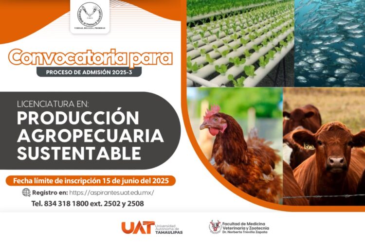 Invita la UAT a ingresar a la licenciatura en Producción Agropecuaria Sustentable