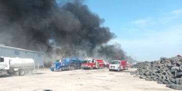 Denuncia Procuraduría Ambiental quema ilegal de llantas en Reynosa