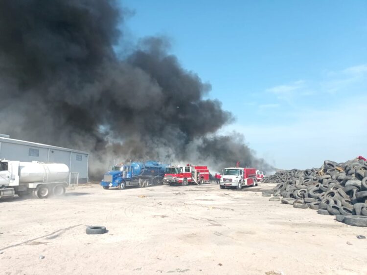 Denuncia Procuraduría Ambiental quema ilegal de llantas en Reynosa