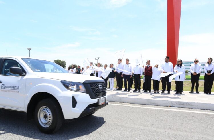 Da Américo Villarreal banderazo de salida a vehículos del IMSS-Bienestar Tamaulipas