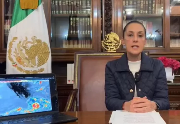 ‘Manténganse juntos y mantengan la calma’, pide Sheinbaum a población ante llegada de ‘Erick’