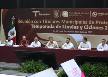 Convoca Américo Villarreal a fortalecer prevención durante temporada de lluvias y ciclones en Tamaulipas