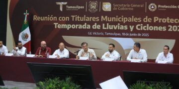 Convoca Américo Villarreal a fortalecer prevención durante temporada de lluvias y ciclones en Tamaulipas