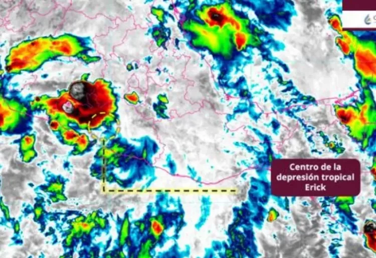 ‘Erick’ ya es depresión tropical sobre Guerrero