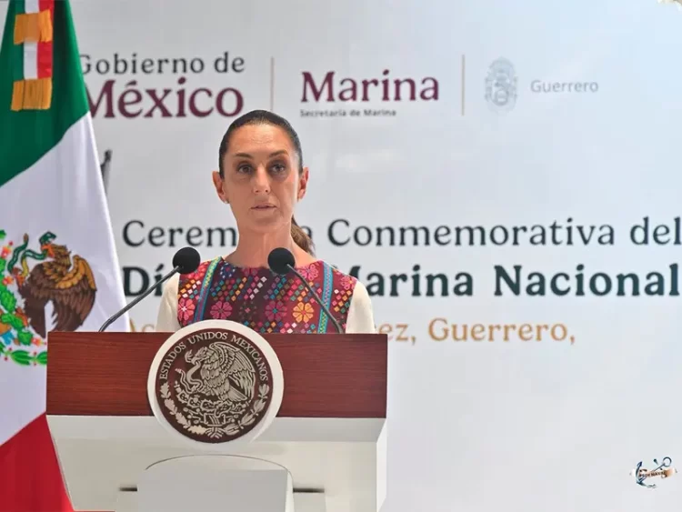 Presidenta Sheinbaum encabeza conmemoración del Día de la Marina en Acapulco, Guerrero