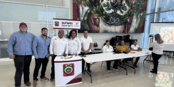 Instalan módulo del SUTSPET en planta baja de la Torre Bicentenario.