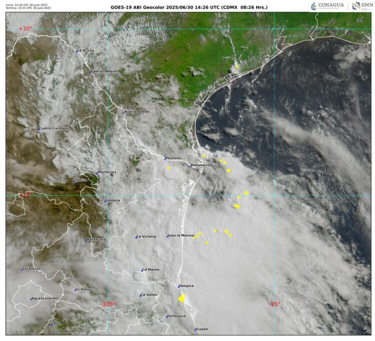Continúa pronóstico de lluvias de muy fuertes a torrenciales en 20 estados de México