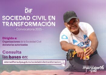 Invita DIF Tamaulipas a participar en la convocatoria “Sociedad Civil en Transformación”