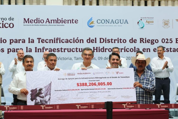 Abre CONAGUA llave de recursos para II acueducto de Victoria y tecnificación de Distritos de Riego del norte de Tamaulipas