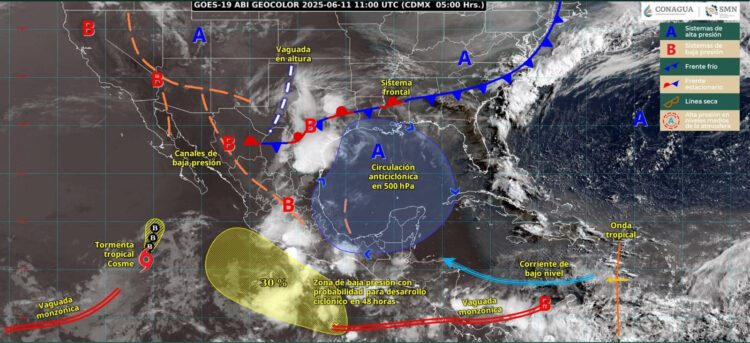 Prevén lluvias para este miércoles