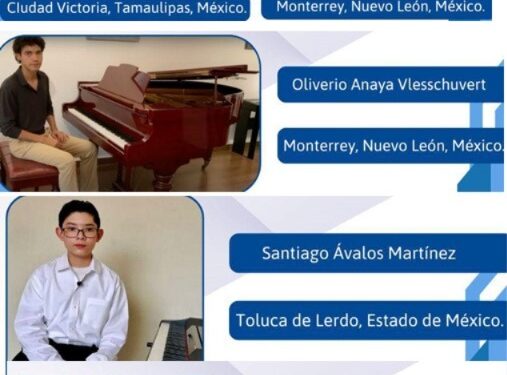 Talento victorense brilla en concurso nacional de piano en Reynosa