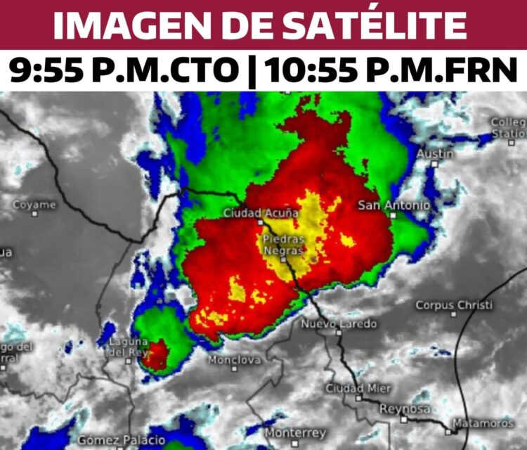 Advierte PC sobre tormentas en zona norte de Tamaulipas