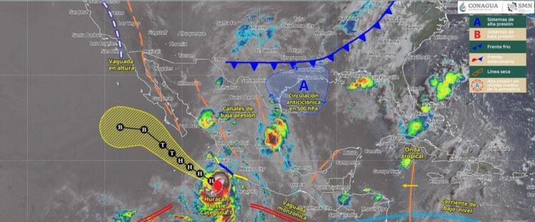 Lluvias de 3 a 6 pulgadas se registrarán hoy martes en Tamaulipas, pronostica el SMN