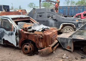 FGR destruye 23 vehículos ‘monstruos’ en Tamaulipas