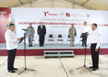 Gobernador toma protesta al nuevo secretario de Seguridad Pública de Tamaulipas Gral. Carlos Pancardo
