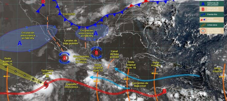 Lluvias y chubascos, pronóstico para Tamaulipas
