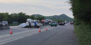 Choque en Villagrán suspende parcialmente circulación en la carretera Victoria Monterrey