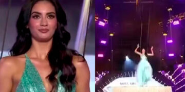 Sufre caída concursante de Miss Latina Universo