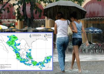 Alerta por fuertes lluvias de más de 50 mm en 13 estados este miércoles