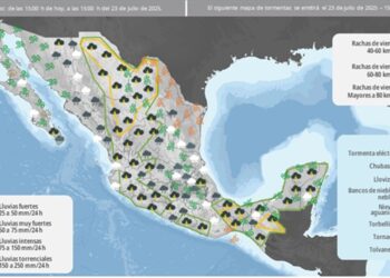 En 10 estados habrá aguaceros fuertes y en 5 calor extremo este miércoles