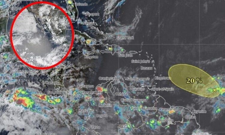 Dos zonas de baja presión amenazan al Pacífico y Atlántico