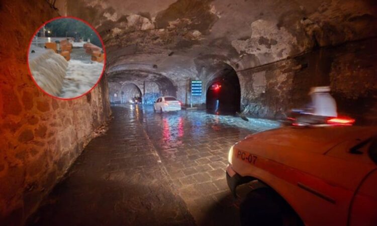 Guanajuato bajo el agua: se inunda famosa calle subterránea