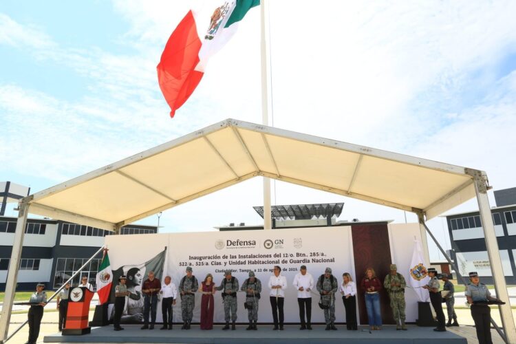 Inaugura Américo Villarreal instalaciones de la Guardia Nacional en Ciudad Mier para reforzar seguridad 