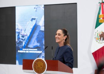 Reconoce presidenta Claudia Sheinbaum trabajo de Américo Villarreal en el Puerto del Norte d Matamoros