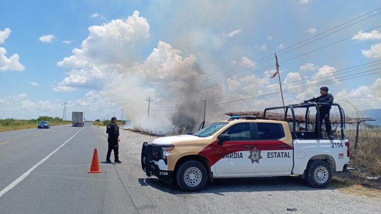 Guardia Estatal activa Plan Tamaulipas en Hidalgo por incendio