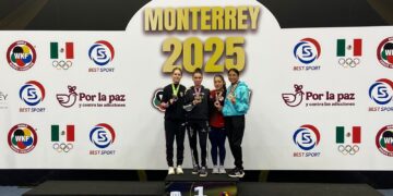Destaca Laura Zamora estudiante de la UAT durante evento mundial de karate en Monterrey