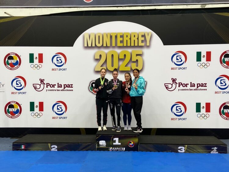 Destaca Laura Zamora estudiante de la UAT durante evento mundial de karate en Monterrey