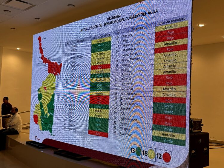 Se agudiza crisis hídrica en frontera de Tamaulipas; semáforo rojo en 12 de 43 municipios