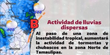 Pronostican lluvias y viento para la zona norte