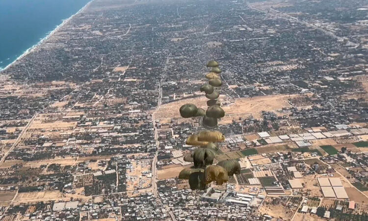 España, Alemania y Francia lanzan alimentos en Gaza