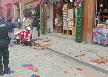 Sismo en Oaxaca deja un menor lesionado en el centro histórico