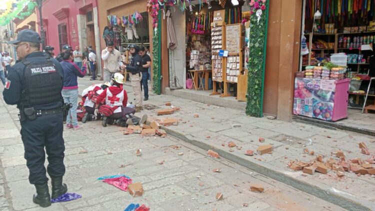 Sismo en Oaxaca deja un menor lesionado en el centro histórico
