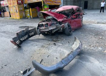 Seis heridos en fuerte choque en Av. de La Unidad de Cd. Victoria