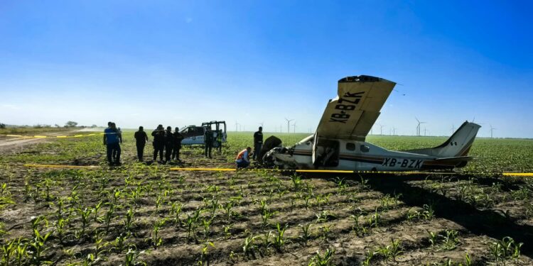 Se desploma avioneta en Reynosa, un muerto y dos heridos