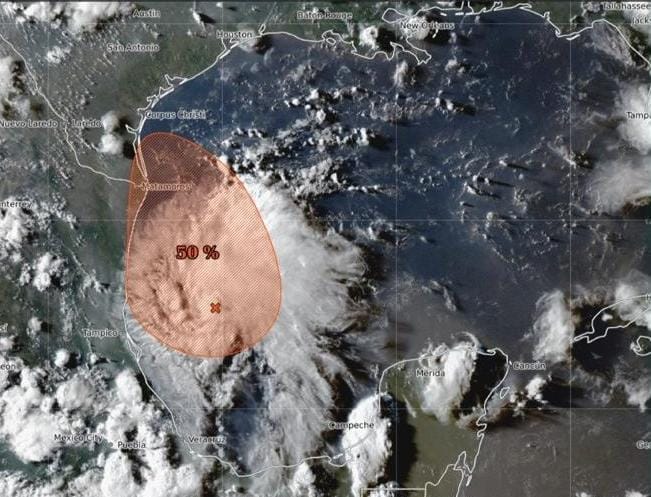 Se forma posible tormenta en el Golfo de México