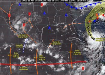 SMN prevé chubascos en Tamaulipas y lluvias intensas en el sur