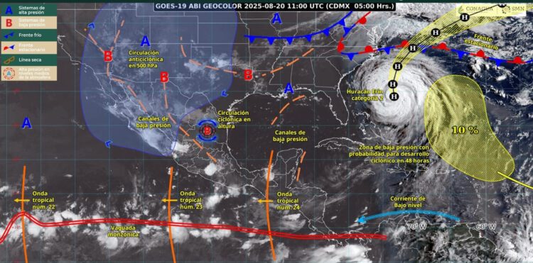 Pronostican lluvias para Tamaulipas a partir de este miércoles