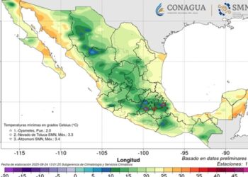 3 estados amanecerán con frío de hasta 0 grados este lunes 25 de agosto